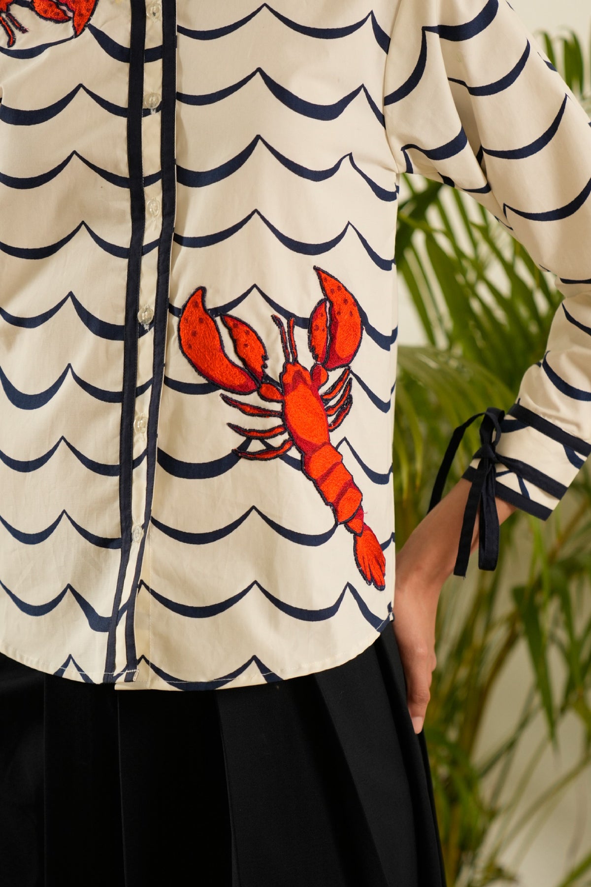 Ocean Embroidered Lobster Shirt