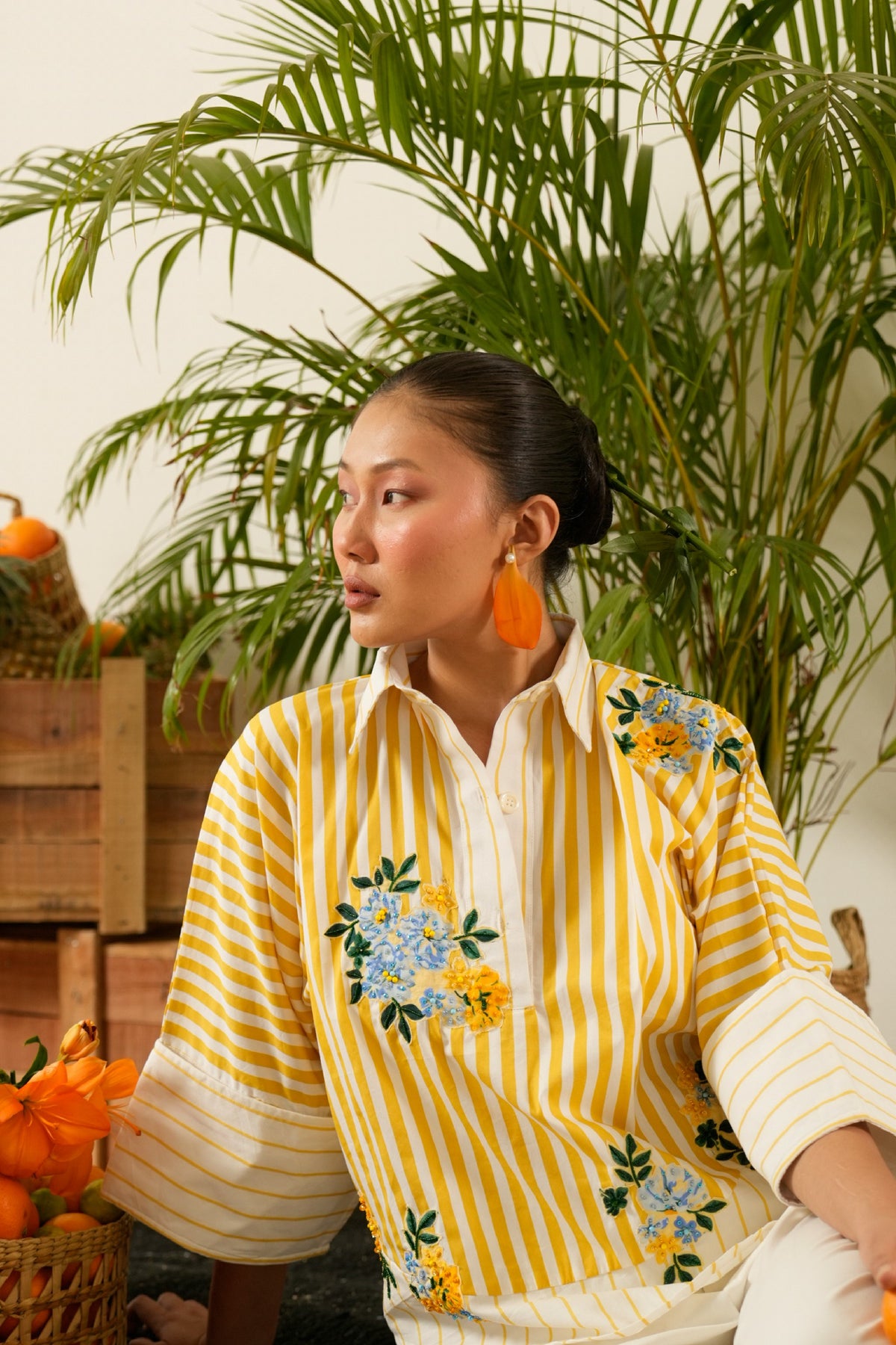 Bloom Yellow Striped Top