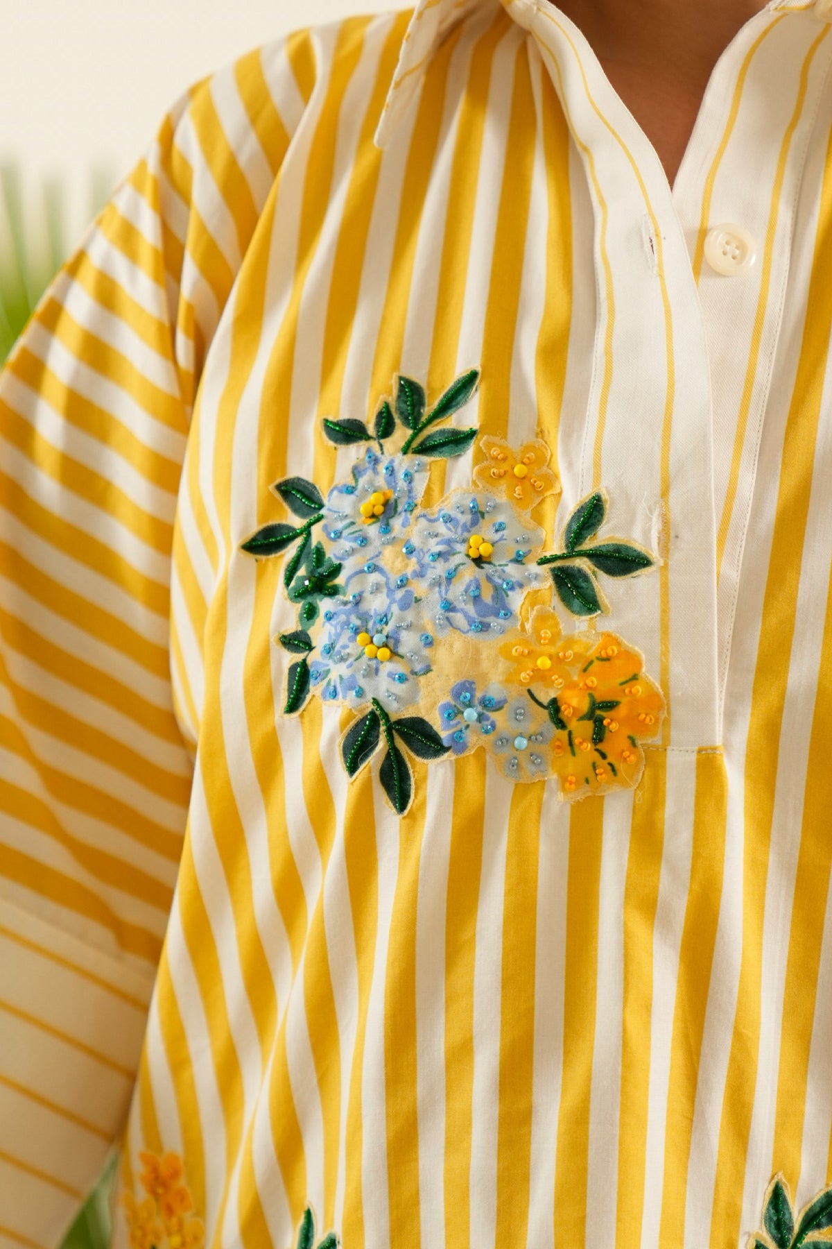 Bloom Yellow Striped Top