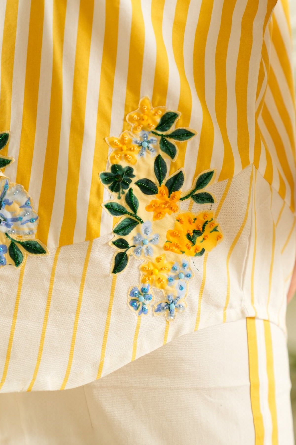 Bloom Yellow Striped Top