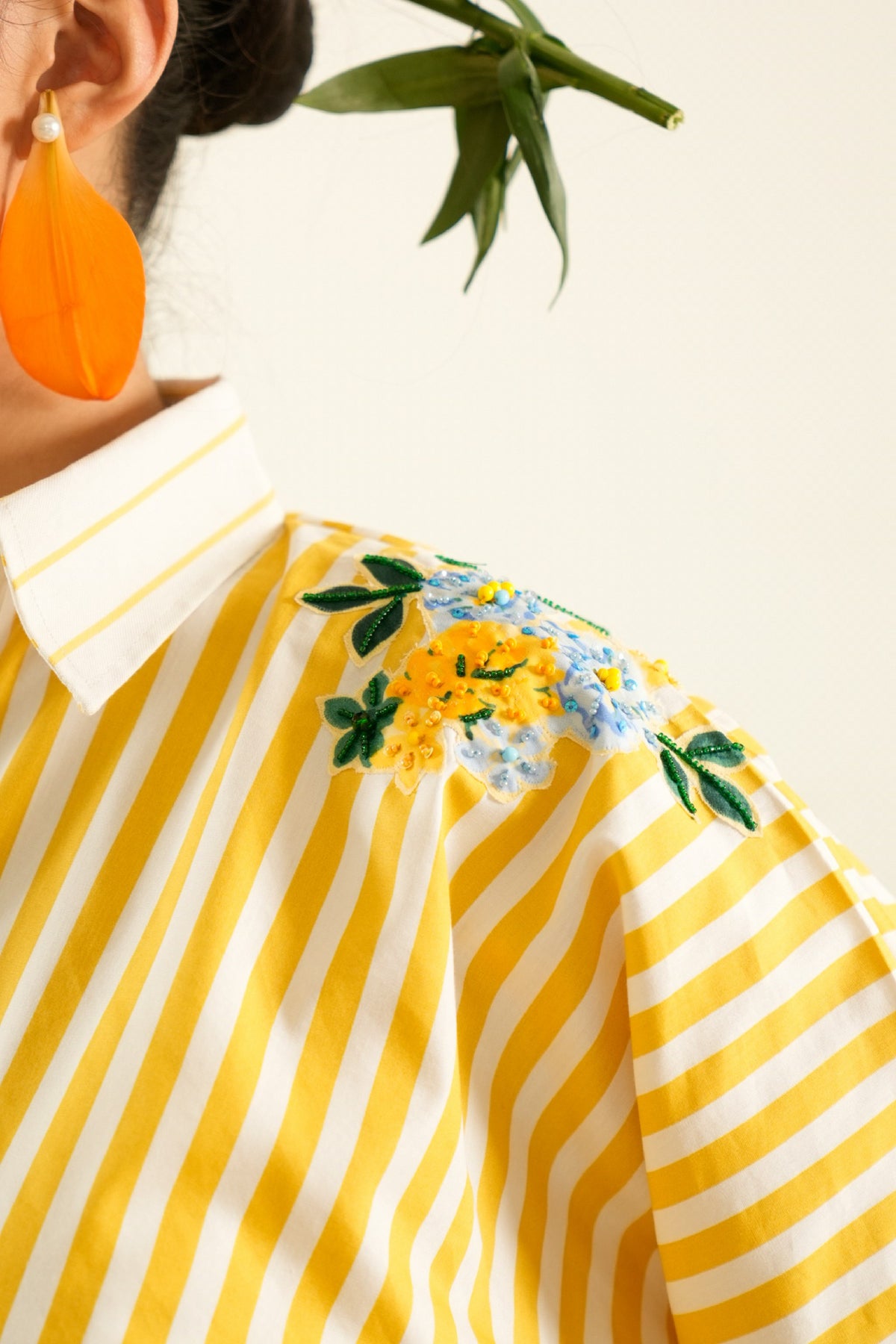 Bloom Yellow Striped Top