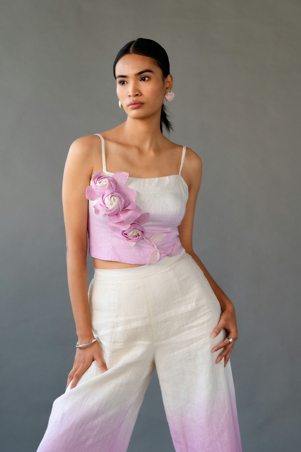 Mauve Shaded Bustier + Pant