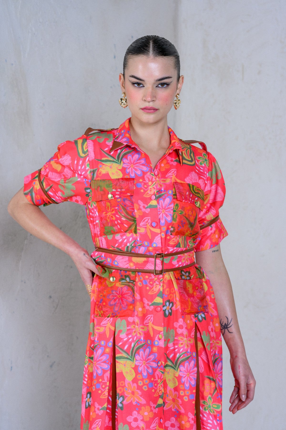 Prism Petal Shirt Dress