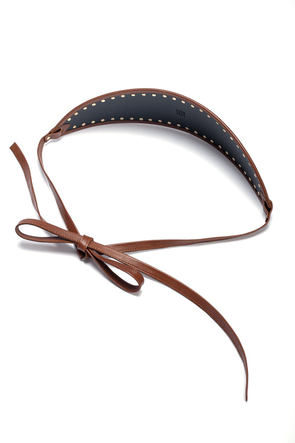 OVAL OBI STUD- Tan