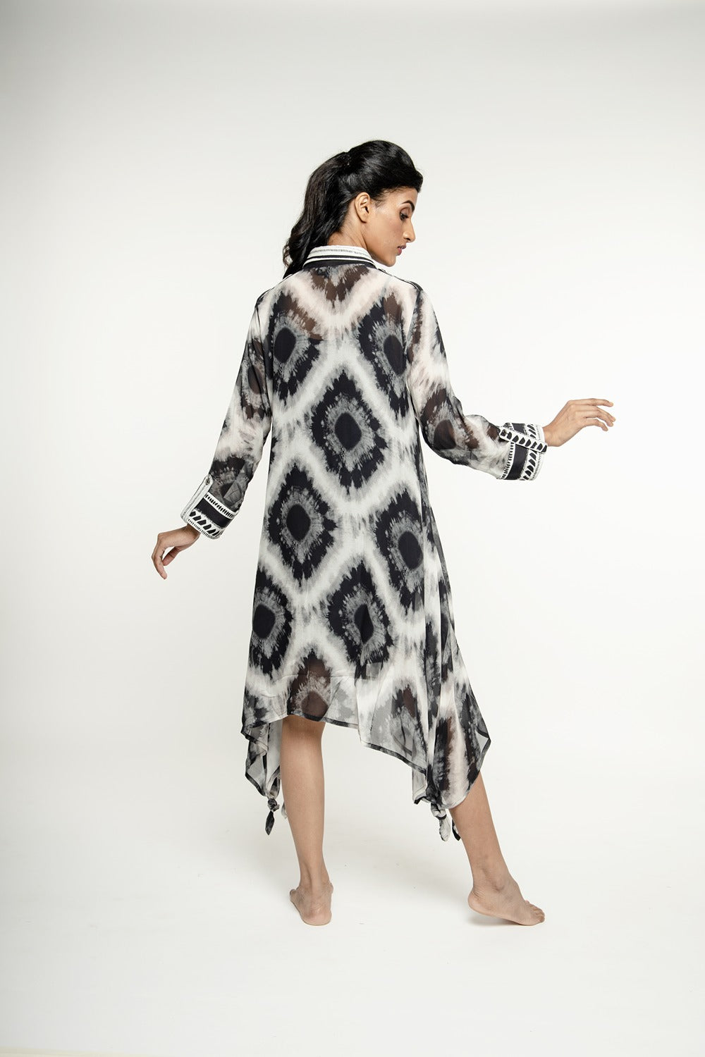 IKAT PRINT SHIRT DRESS