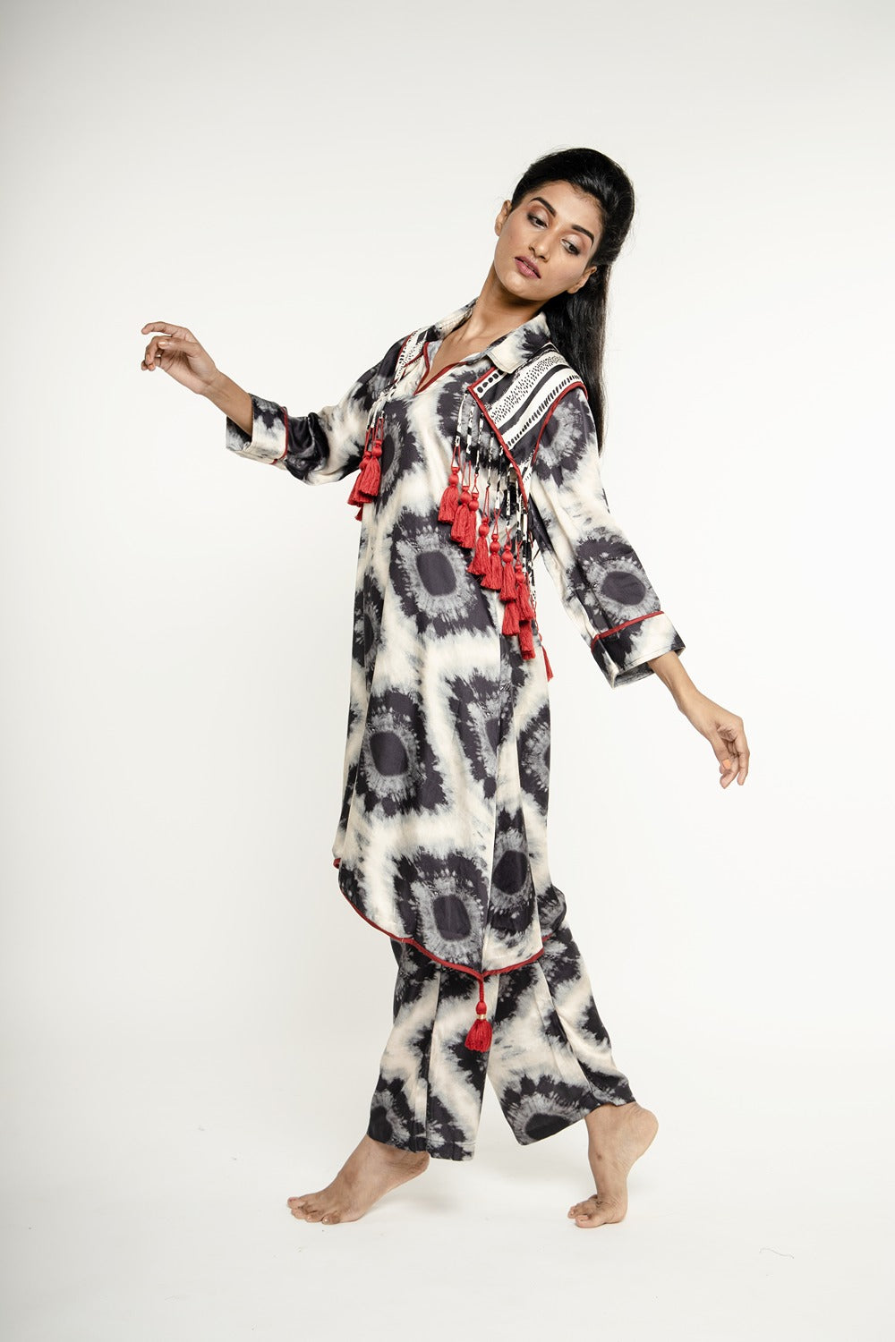 IKAT JACKET TUNIC SET