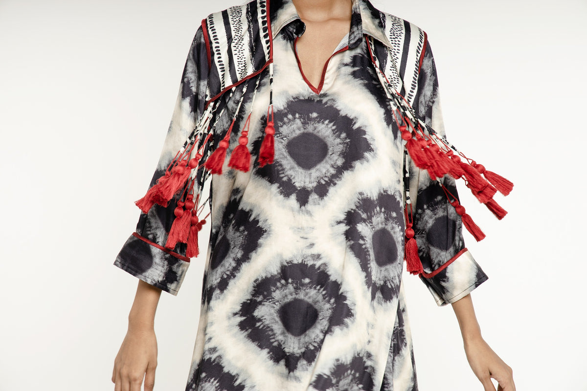 IKAT JACKET TUNIC SET