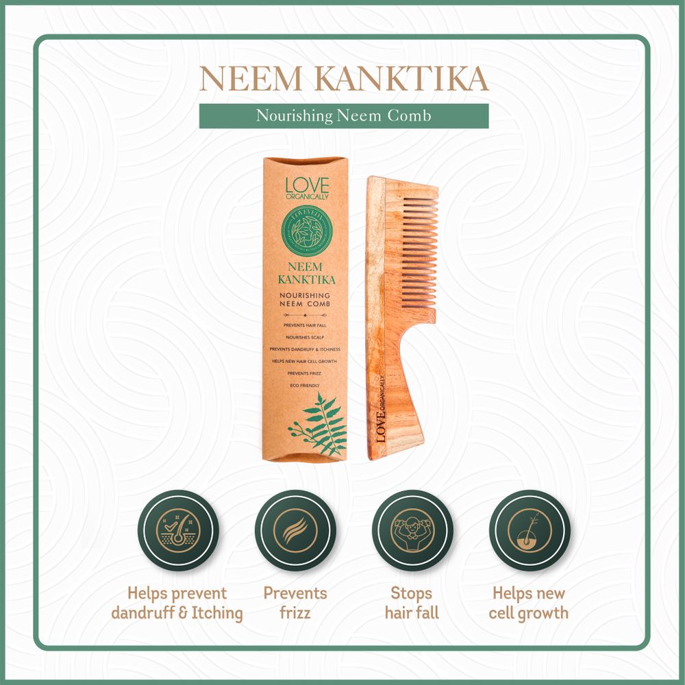 Love Veda Neem Kanktika Nourishing Neem Comb