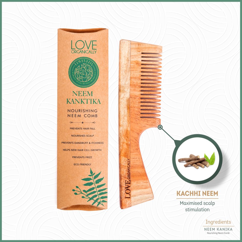 Love Veda Neem Kanktika Nourishing Neem Comb