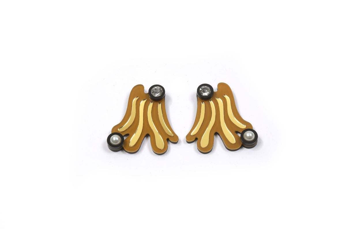 Amoeba Studs In Tan