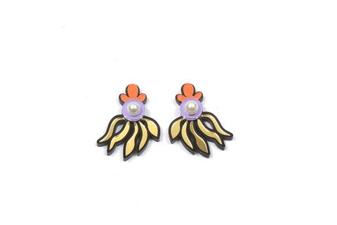 Cirrina Studs In Oraange