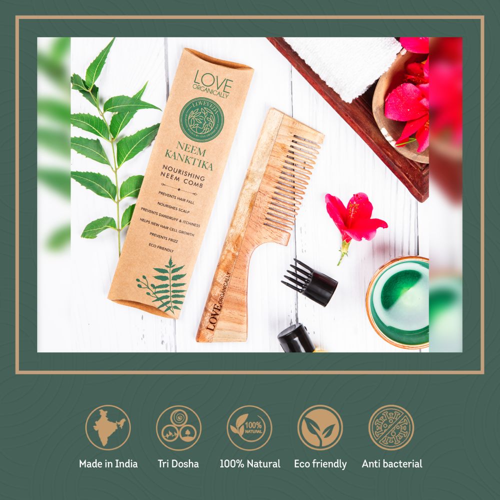 Love Veda Neem Kanktika Nourishing Neem Comb