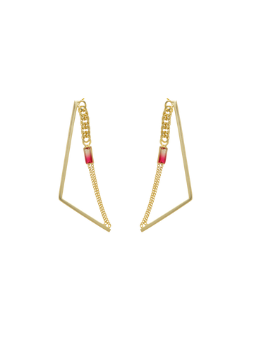 Melon Dew Triangle Earring