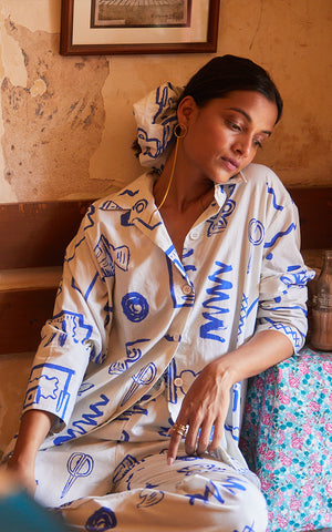 Florence Shirt in Greek Print