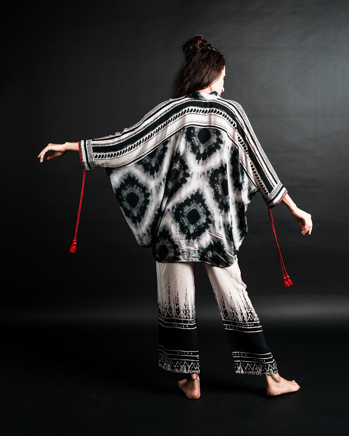 B/W IKAT TUNIC COORD