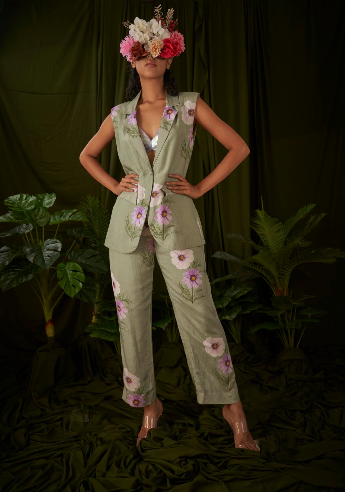 Windflower Sage Green Pant Suit