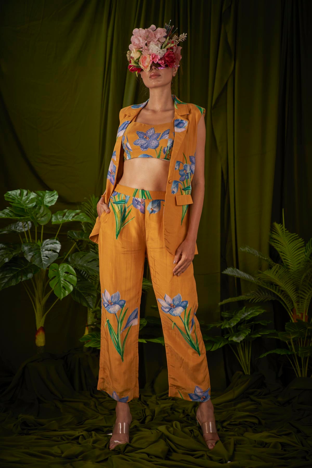 Windflower Mustard Pant Suit