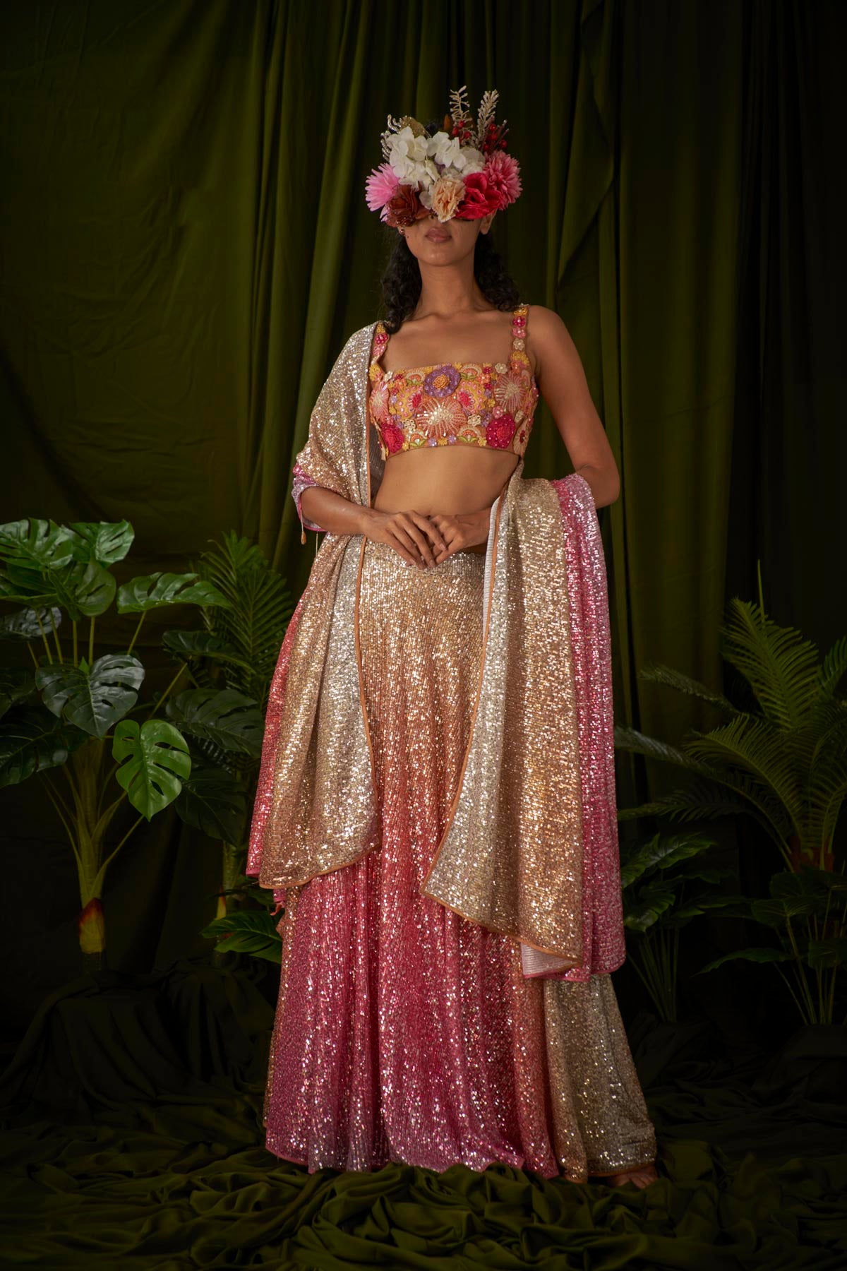 Shades Of Sunset Lehenga Set