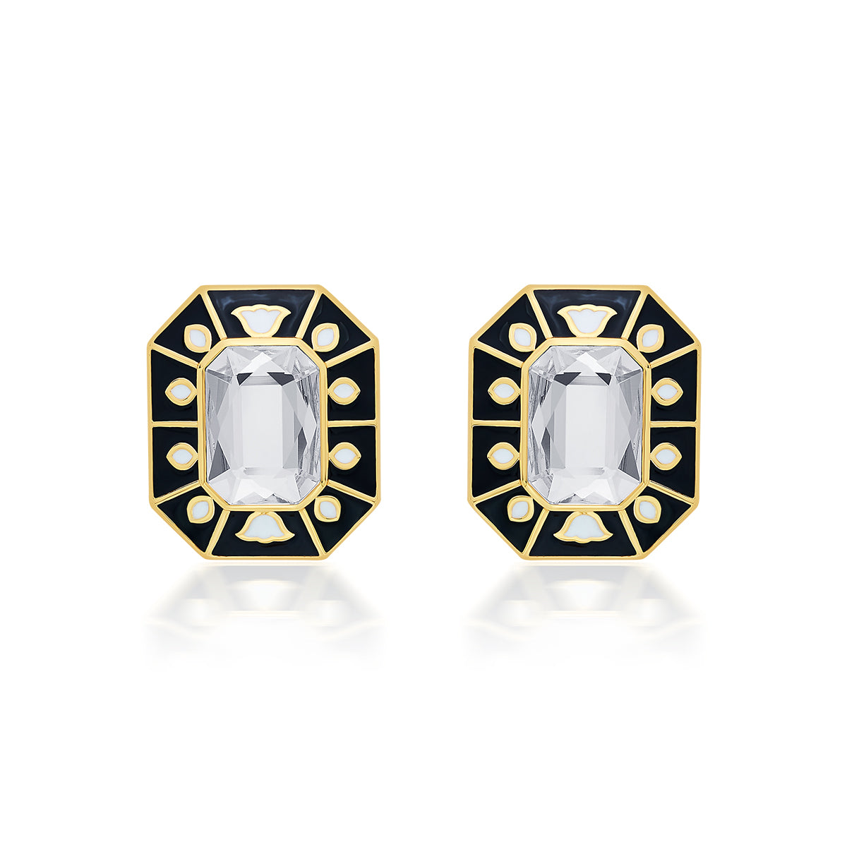 Blaze Crystal Enamel Studs