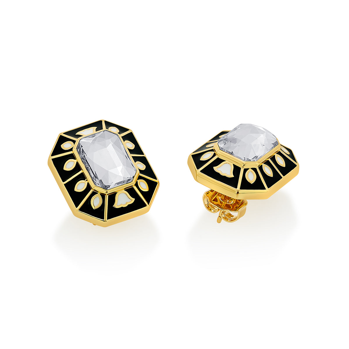 Blaze Crystal Enamel Studs