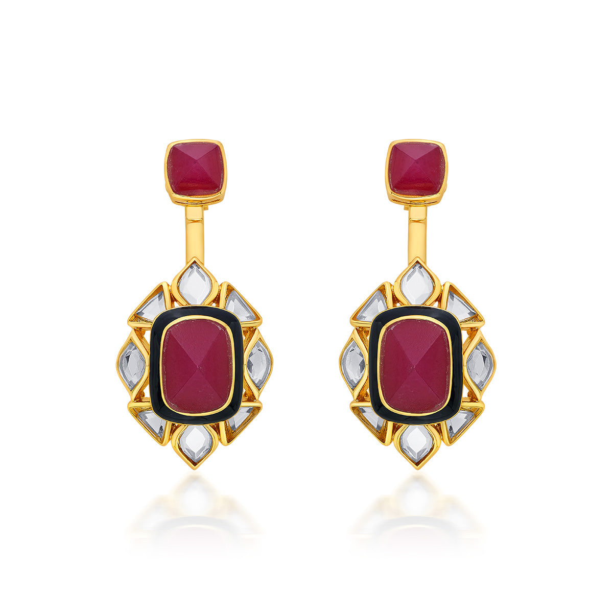 Begum Haute Pink Duplet Earrings