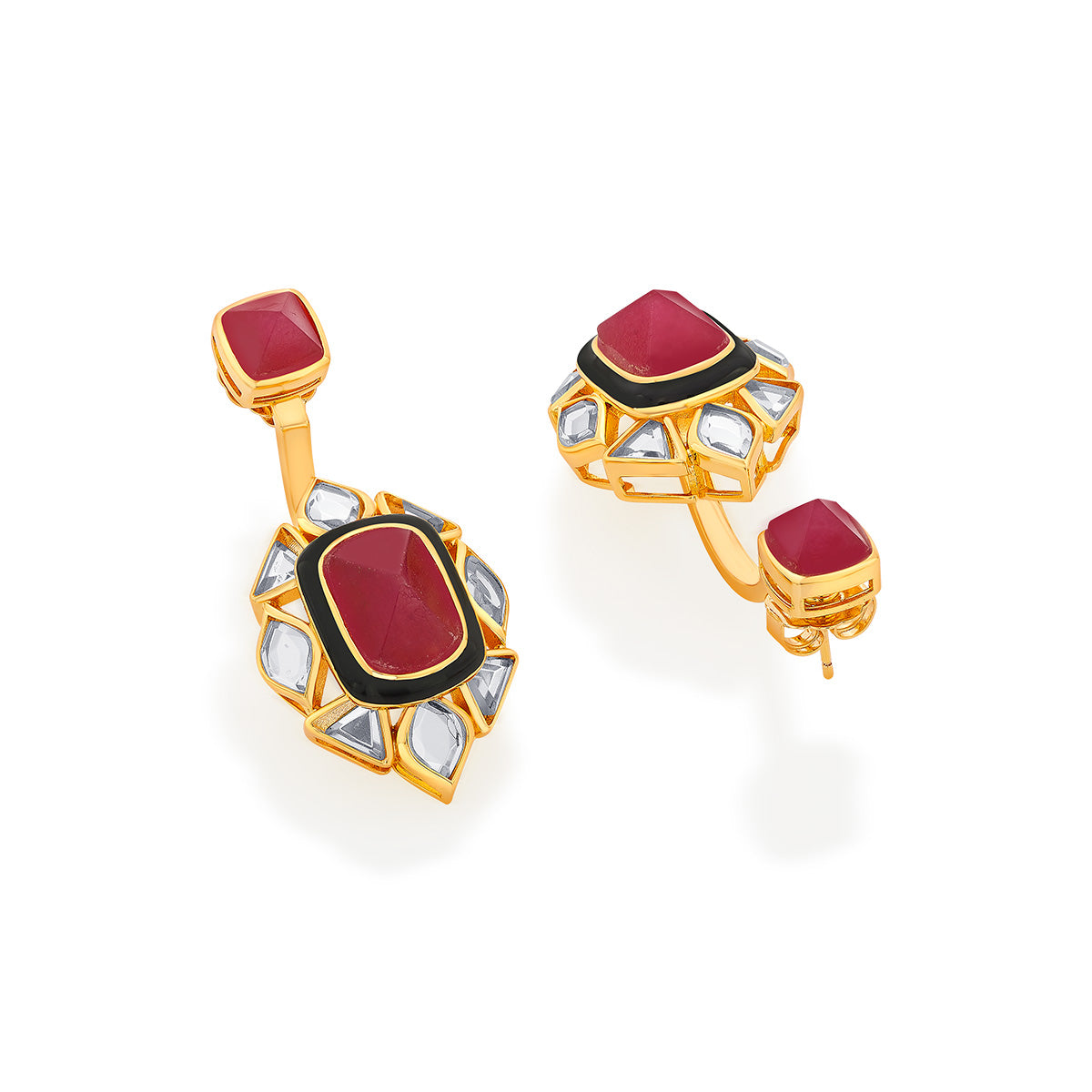 Begum Haute Pink Duplet Earrings