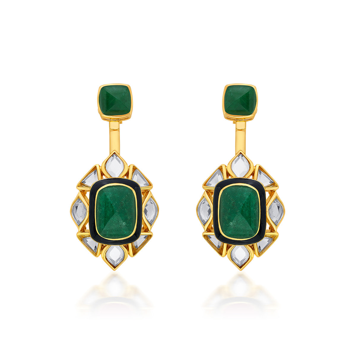 Begum Haute Evergreen Duplet Earrings