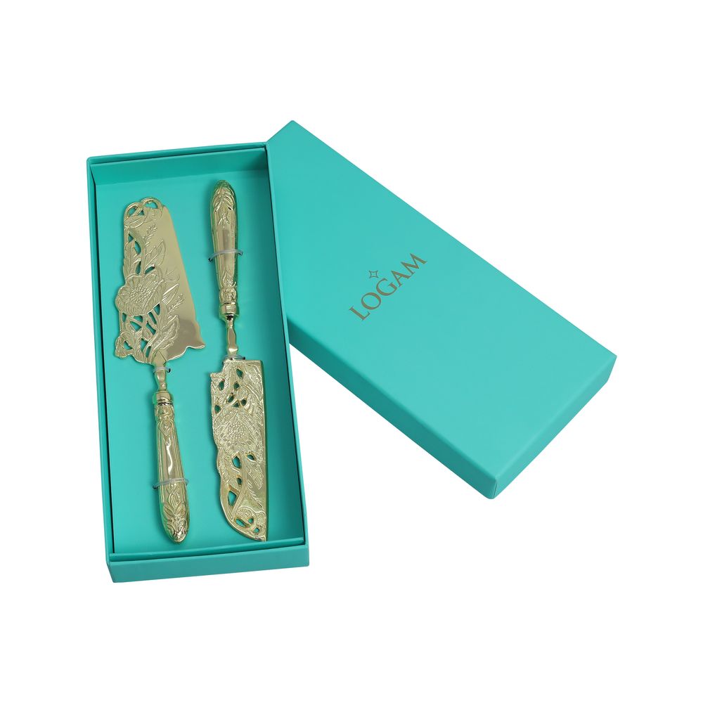 Dandelion Cake Serving Set of 2 -GOLD