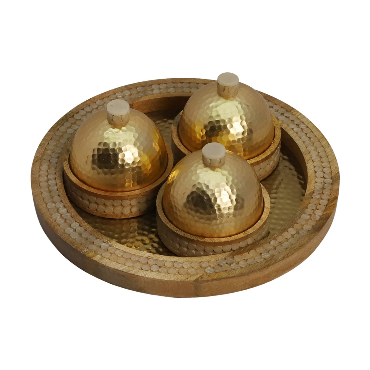 Fajr Platter with Jar Set in Gold