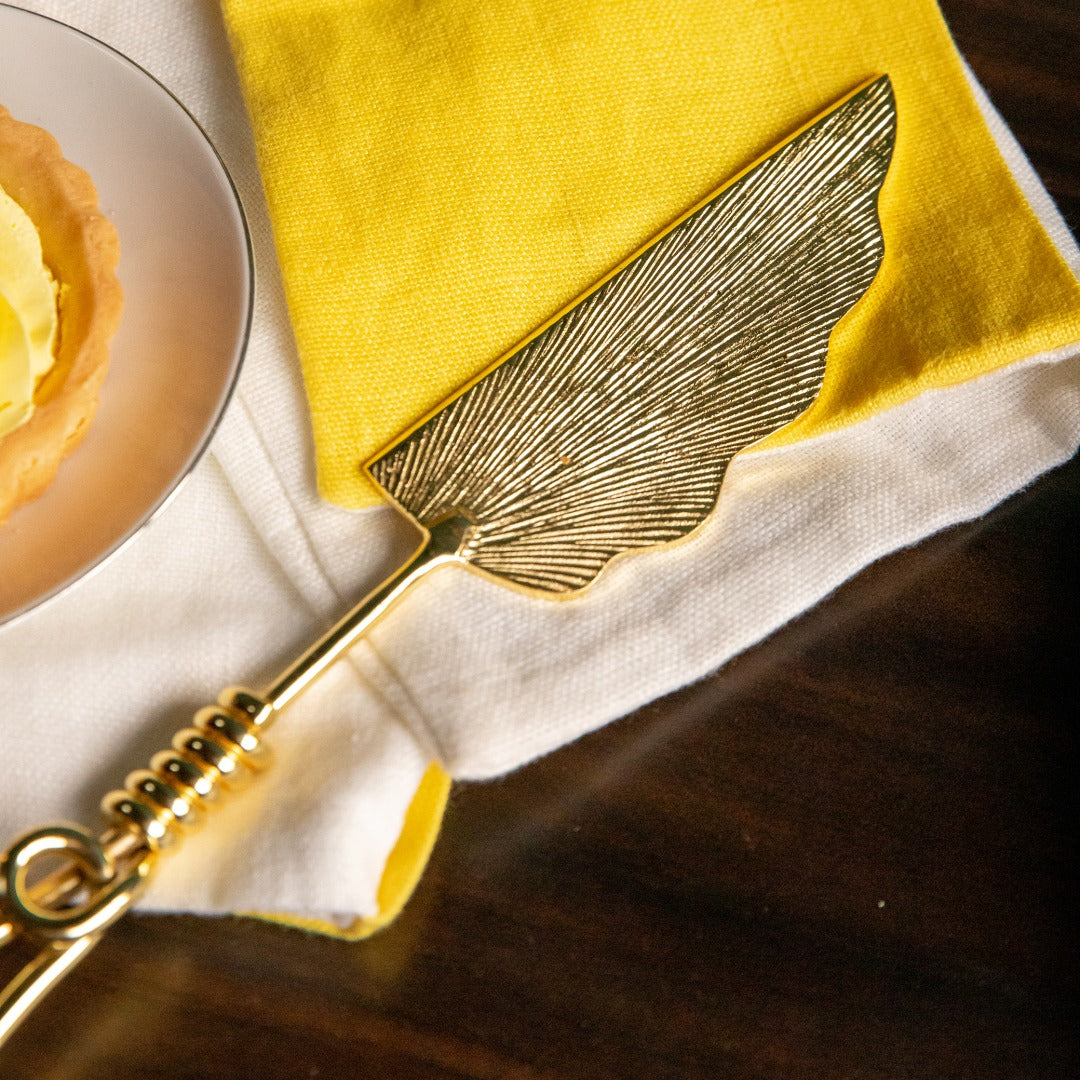 Candra Cake Server/Knife in Gold