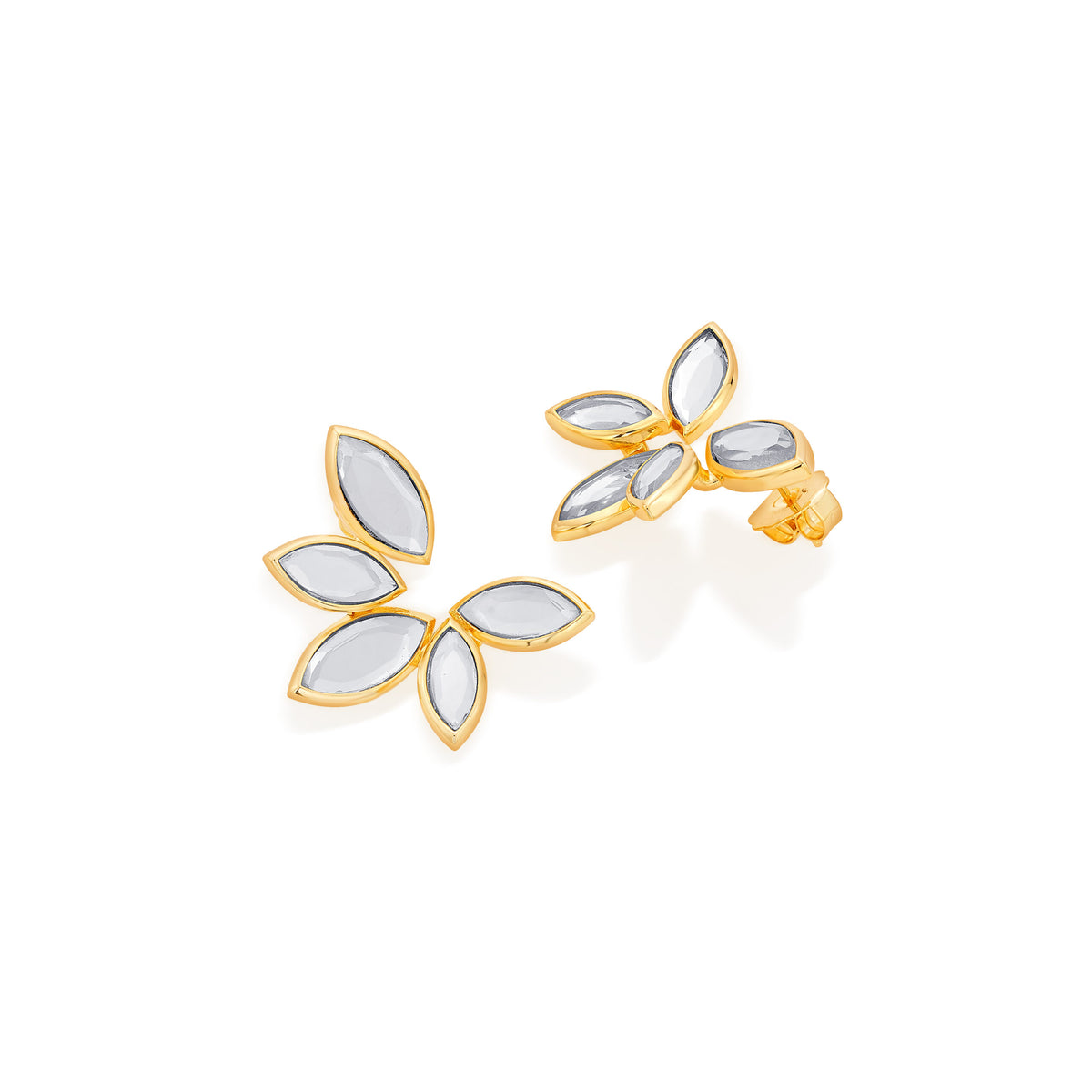 Marquise Mirror Studs