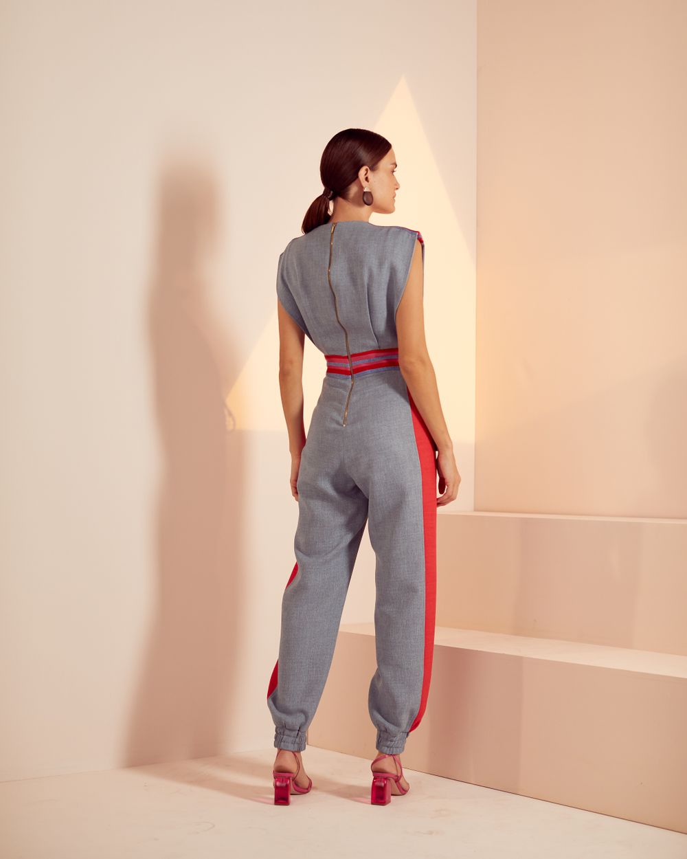 Jumpsuit With Tricot Details