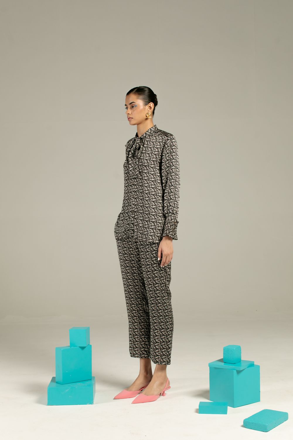 Azulik Knot Shirt And Trousers Co-ord