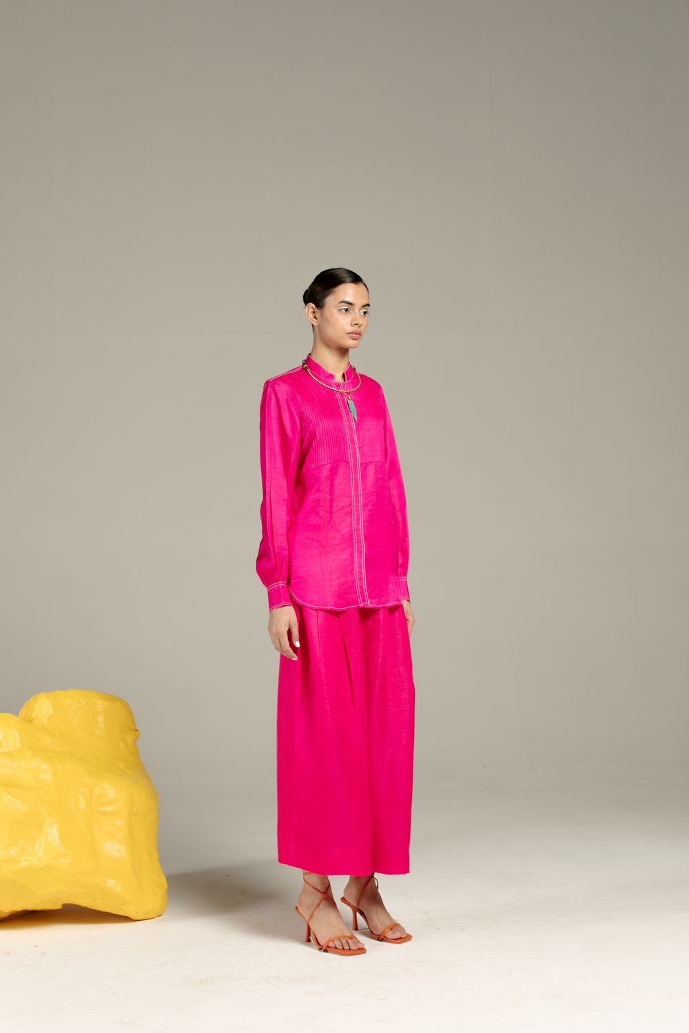 Jodhpur Linen Shirt And Flared Trousers