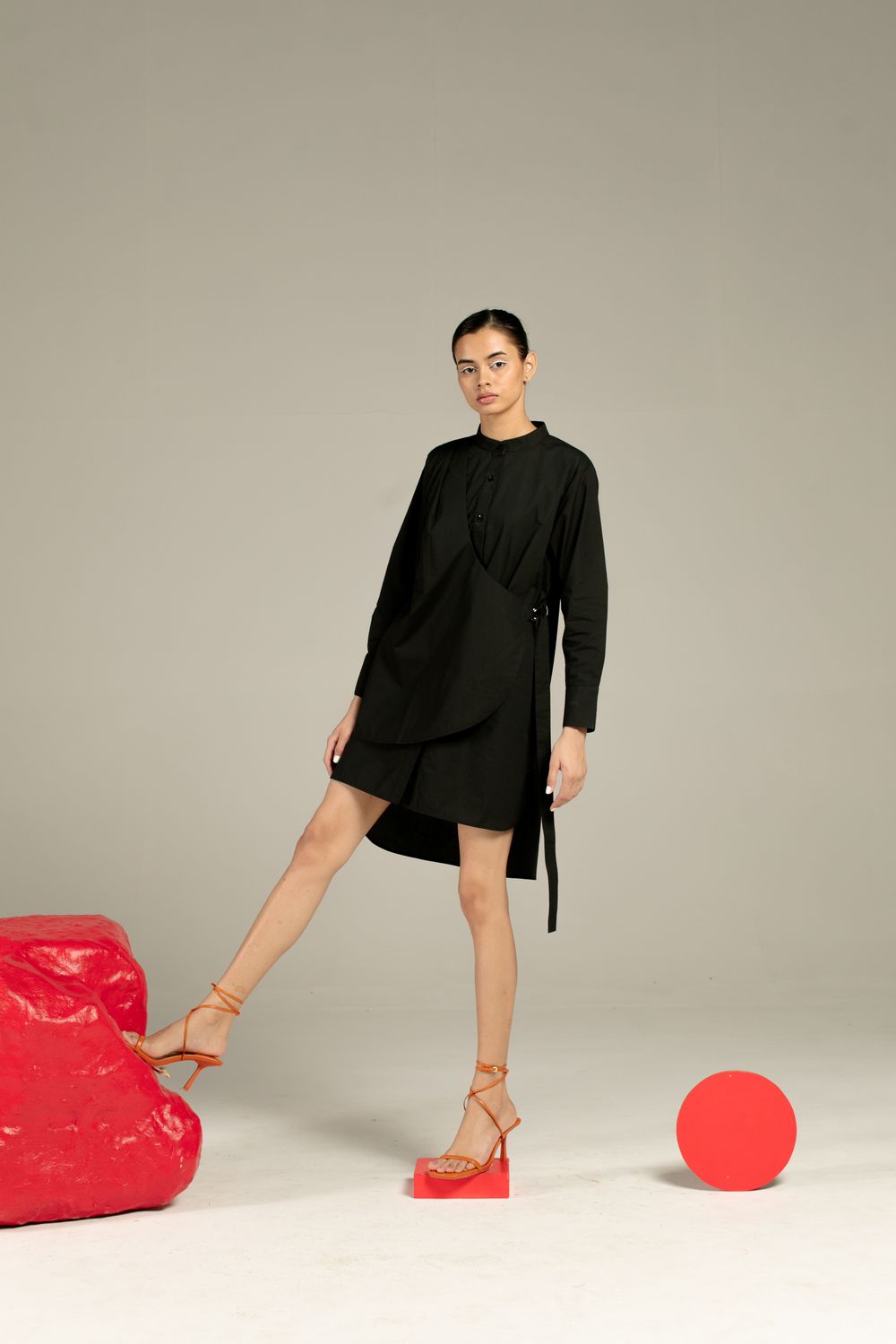 Serena Shirt Dress (Black)