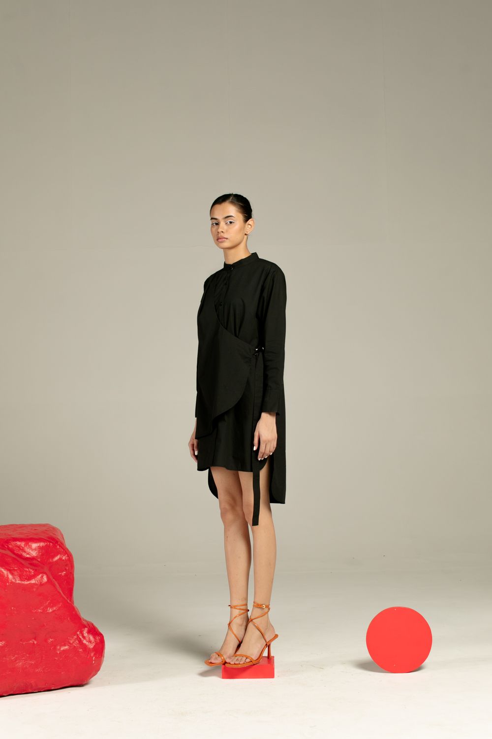 Serena Shirt Dress (Black)