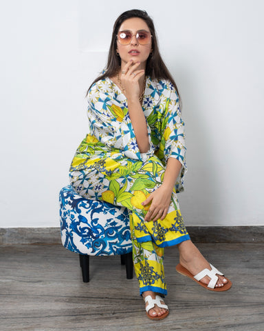 Lemon Printed Trouser