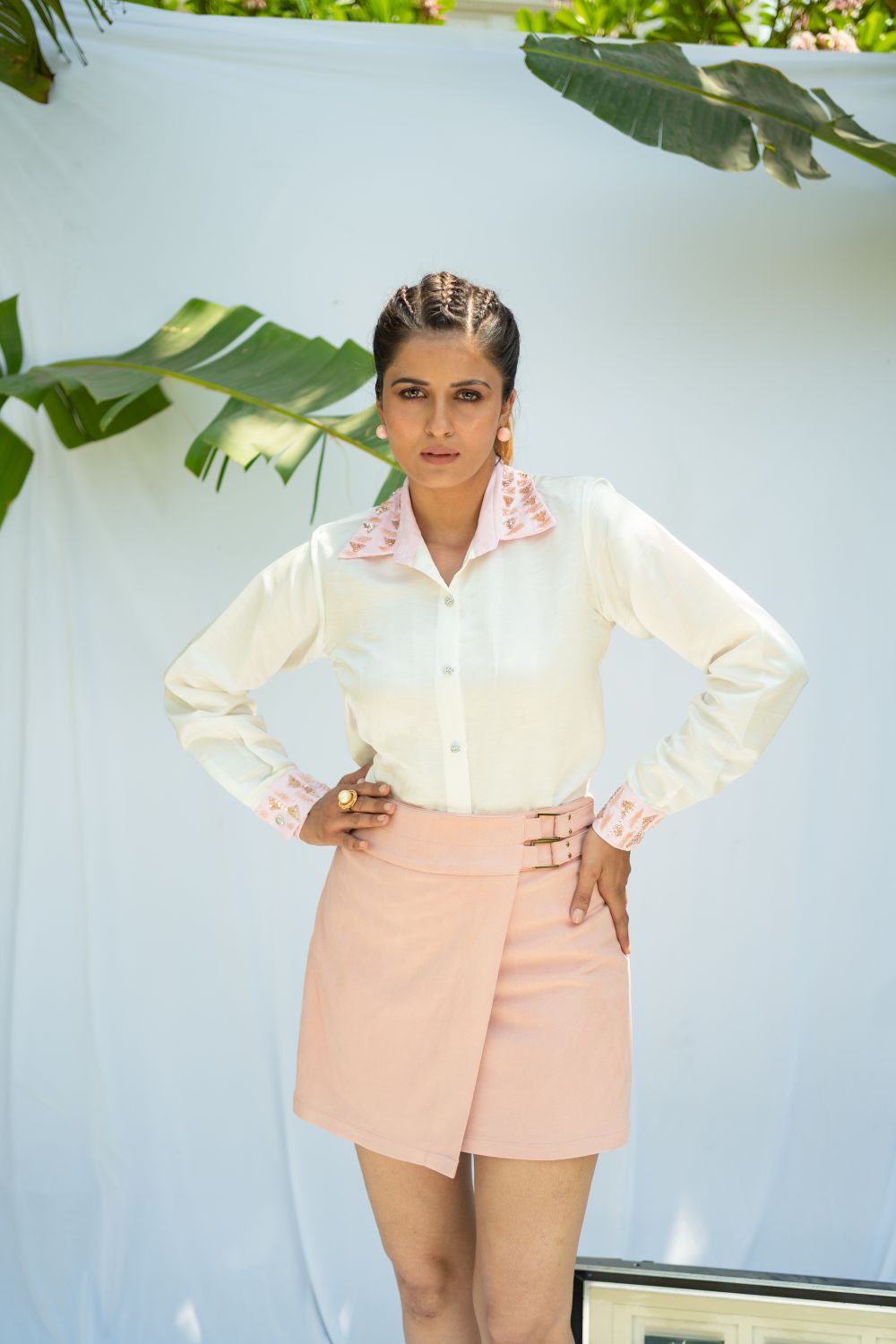 White Embellished Shirt