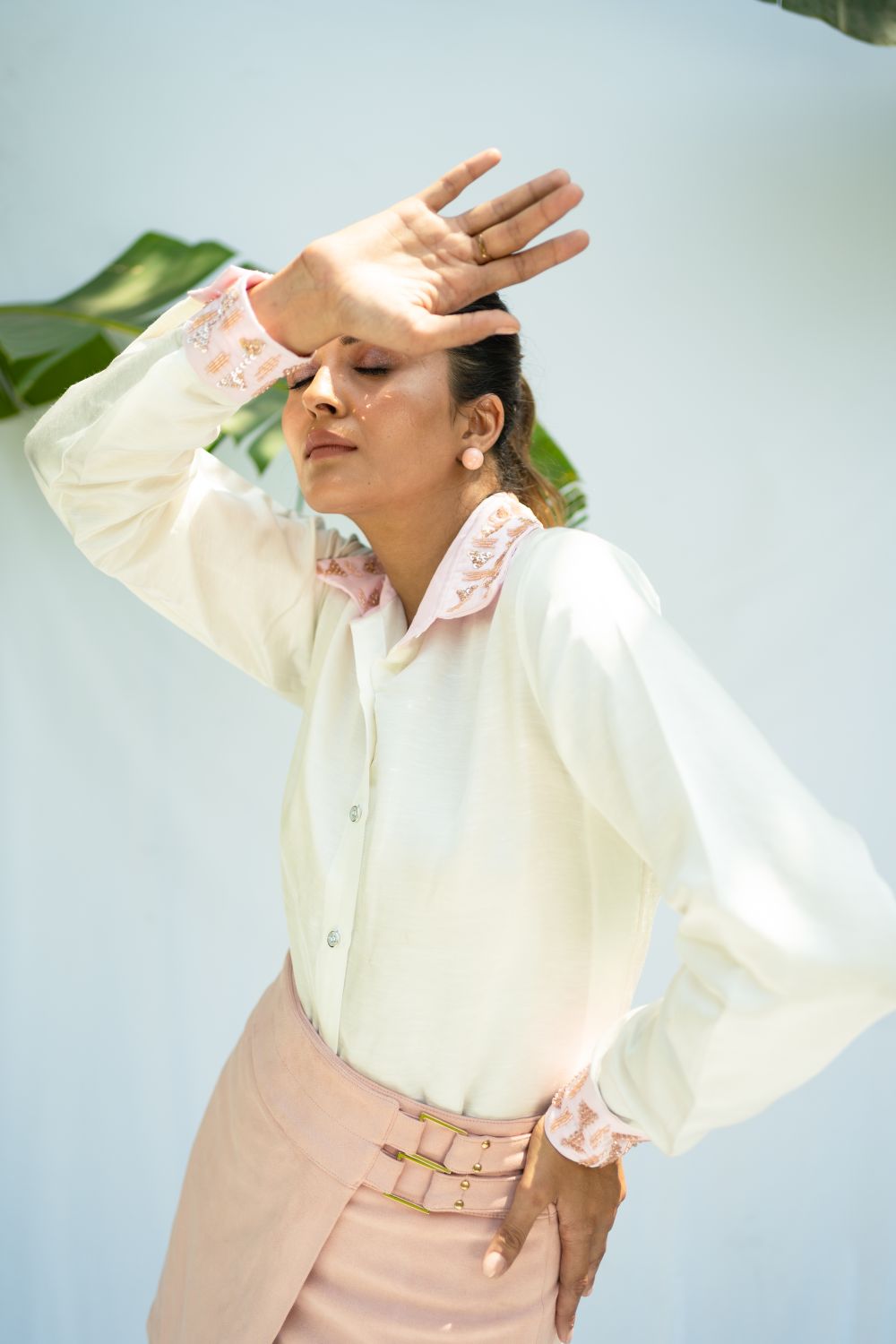 White Embellished Shirt