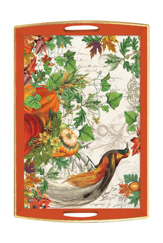 Autumn Harvest Handmade Decoupage Wooden Large Trays