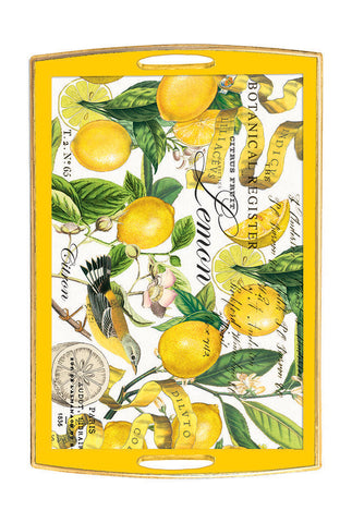 Lemon Basil Handmade Decoupage Wooden Large Trays