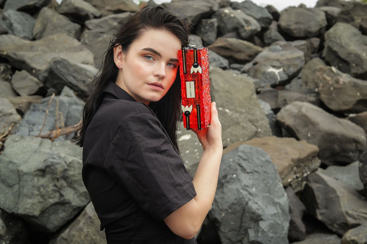 The Amazon Lily Clutch In Orange